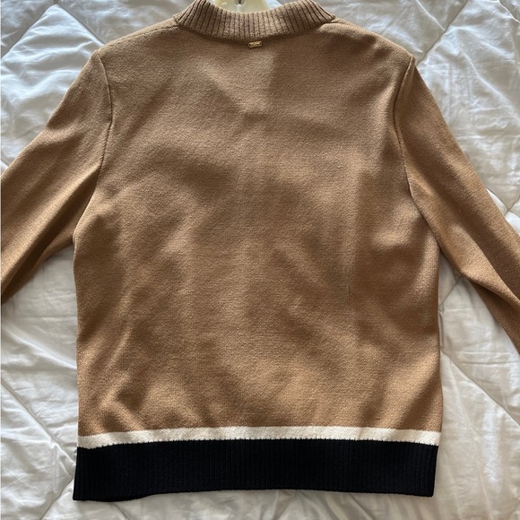 St. John Sport wool mix beige Cardigan M - Picture 4 of 5